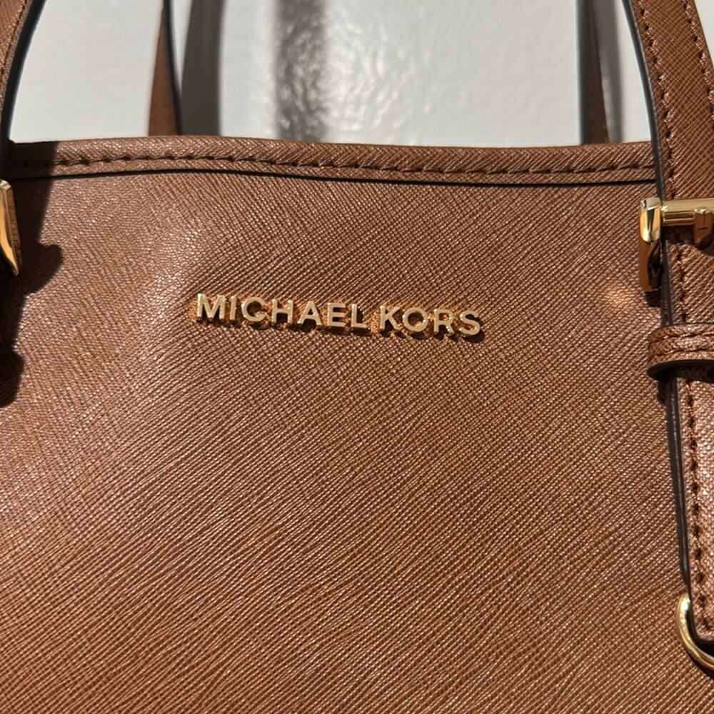 Michael Kors Women's Jet Set Saffiano Tote Leather Bag Travel Work Classic - Picture 2 of 9
